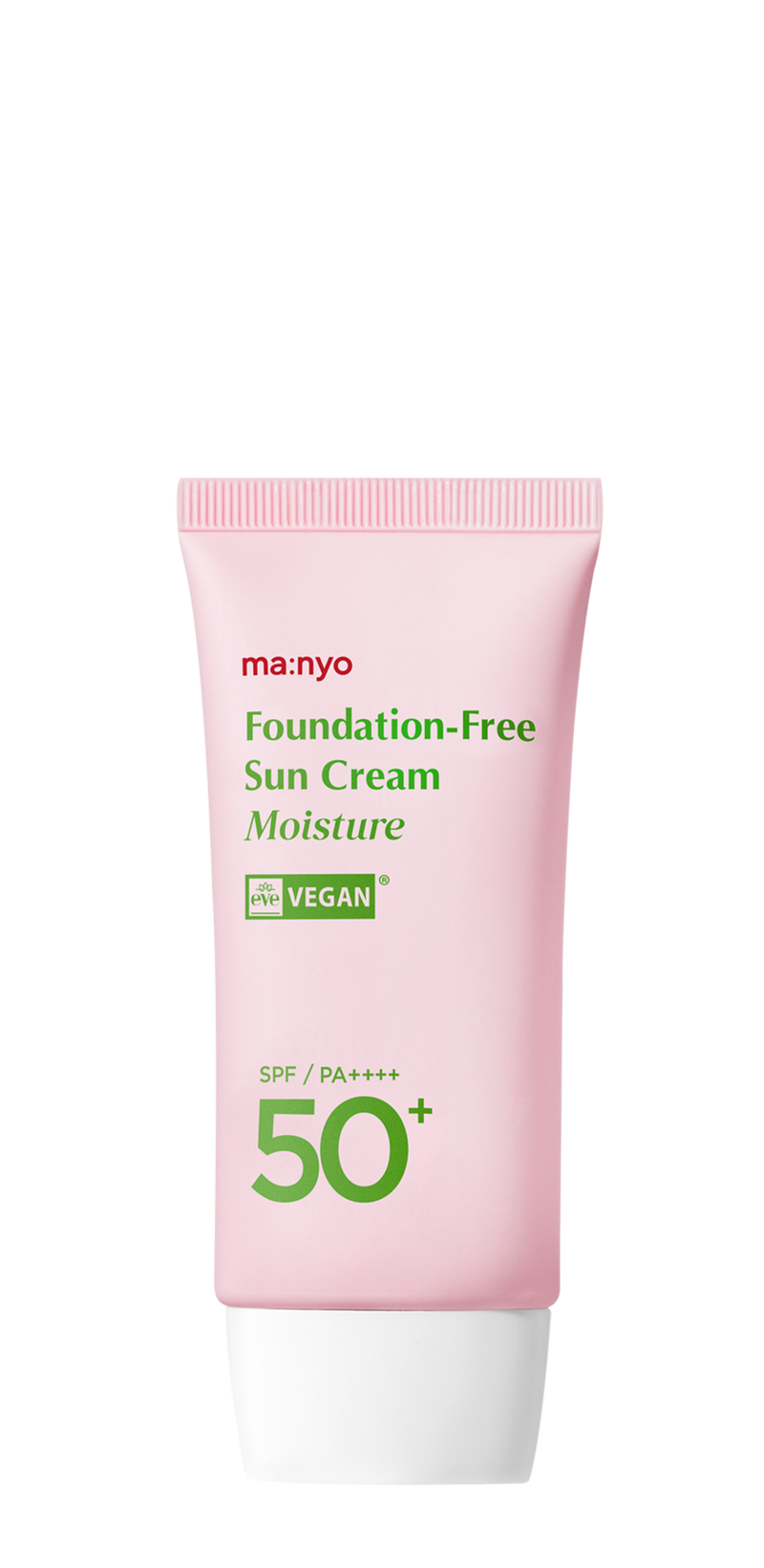 ProtoClinical k-beauty [MANYO FACTORY] ma:nyo Foundation-Free Sun Cream Moisture 50ml SPF50+ PA++++ shown as a single sunscreen package in a close product detail view