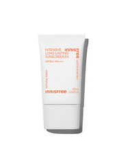 ProtoClinical k-beauty innisfree Intensive Long-Lasting Sunscreen EX 60ml SPF50+ PA++++ single front-facing sunscreen tube on a white background.