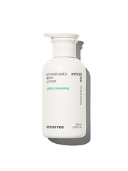 ProtoClinical k-beauty innisfree My Perfumed Body Lotion 330ml (3-Type) single upright lotion bottle with a pale body and a darker gray base on a light background
