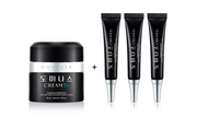 ProtoClinical k-beauty TAIGUK TG Dominas Freckle Care Cream EX 50g + 15g x 3 cream packaging on a pale lavender background.