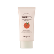 ProtoClinical k-beauty SKINFOOD Tomato Tone Up Sun Cream 50ml single front-facing sun cream tube on a white background.