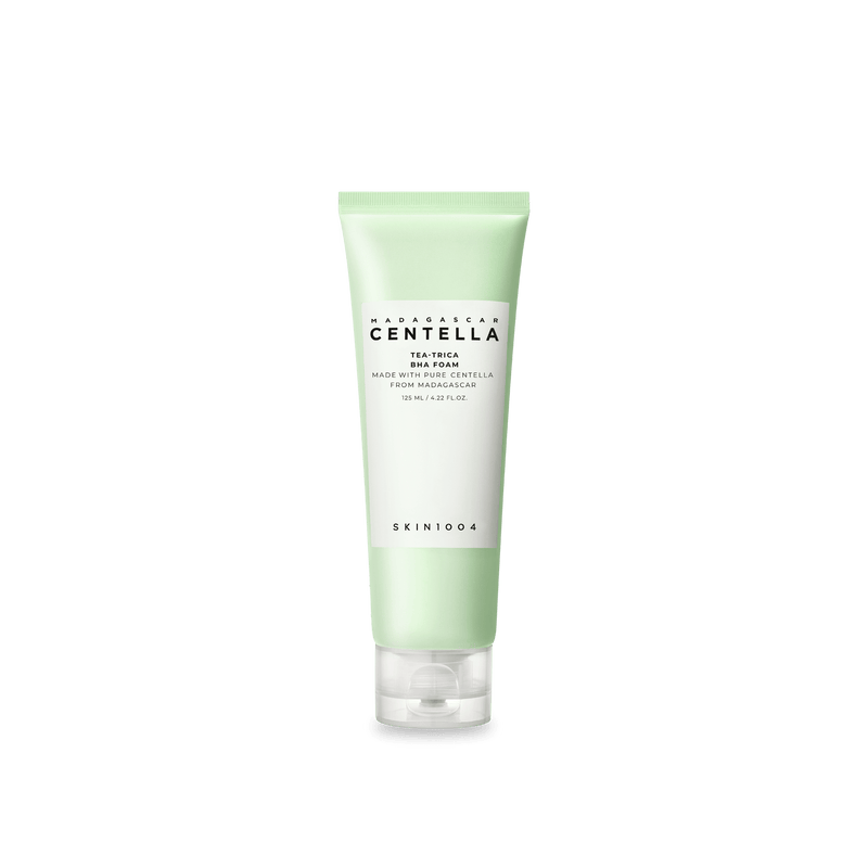 ProtoClinical k-beauty SKIN1004 TEA-TRICA BHA FOAM 125ml single cleansing foam product cutout in a square image with a transparent background