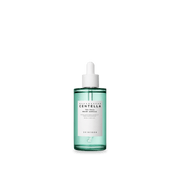 ProtoClinical k-beauty SKIN1004 TEA-TRICA RELIEF AMPOULE 100ml in an upright translucent green dropper bottle with a white cap and centered white label