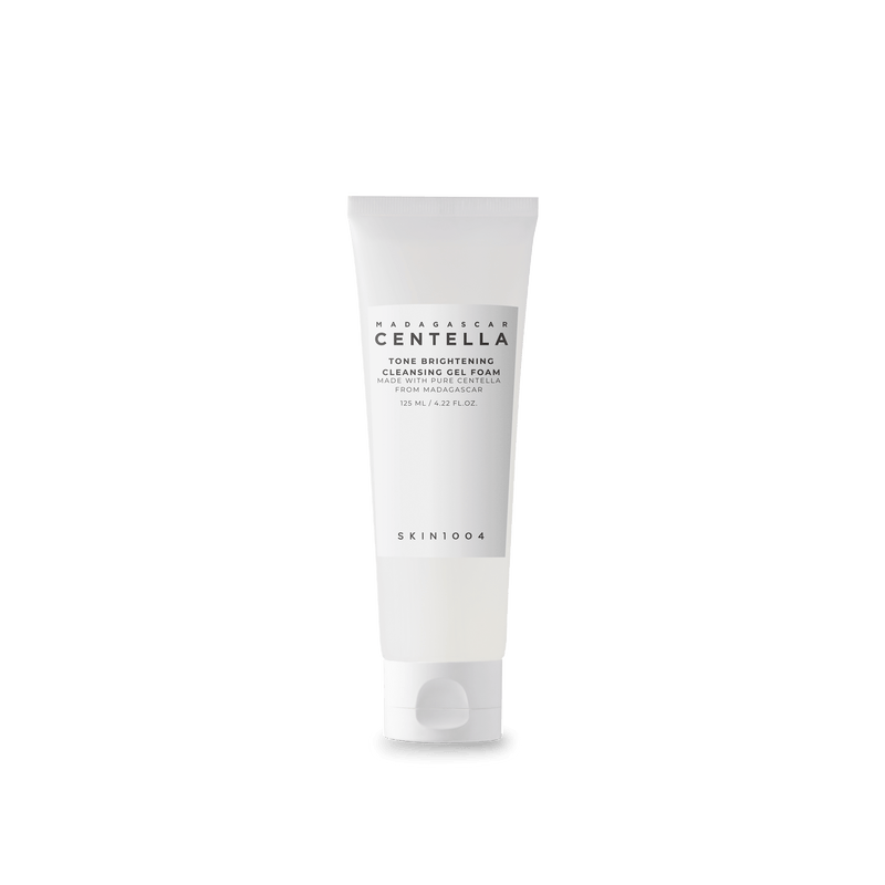 ProtoClinical k-beauty SKIN1004 TONE BRIGHTENING CLEANSING GEL FOAM 125ml single cleansing gel product cutout in a square image with a transparent background