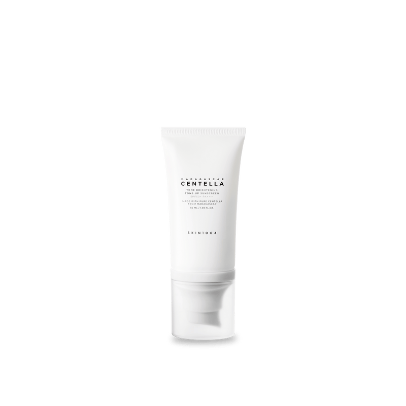 ProtoClinical k-beauty SKIN1004 TONE BRIGHTENING TONE-UP SUNSCREEN 50ml single sunscreen product cutout in a square image with a transparent background