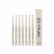 ProtoClinical k-beauty tooq Waterproof Slim Eyeliner 0.12g slim eyeliner packshot with pale triangular shapes on a white background