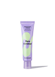 ProtoClinical k-beauty Mamonde Pore Shrinker Bakuchiol Cream 60ml single tall slim pale lavender package standing upright at center on a clean white background