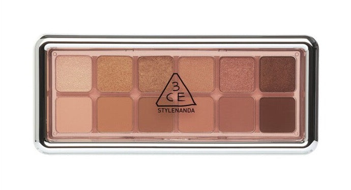3CE New Take Eyeshadow Palette 9.5g by ProtoClinical shown in a wide eyeshadow palette detail image on a plain background for a k-beauty makeup routine.