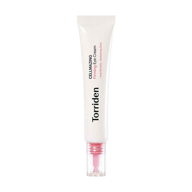 ProtoClinical k-beauty Torriden Cellmazing Small Molecule Collagen Firming Eye Cream 30ml single eye cream package shown upright on a clean light background