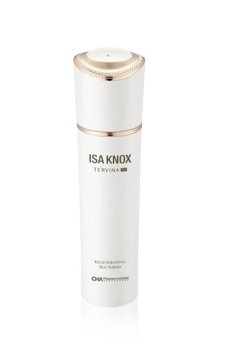 ProtoClinical k-beauty ISA KNOX TE'RVINA AD Regenerating Skin Softener 150ml single upright slim beige carton package centered on a light background