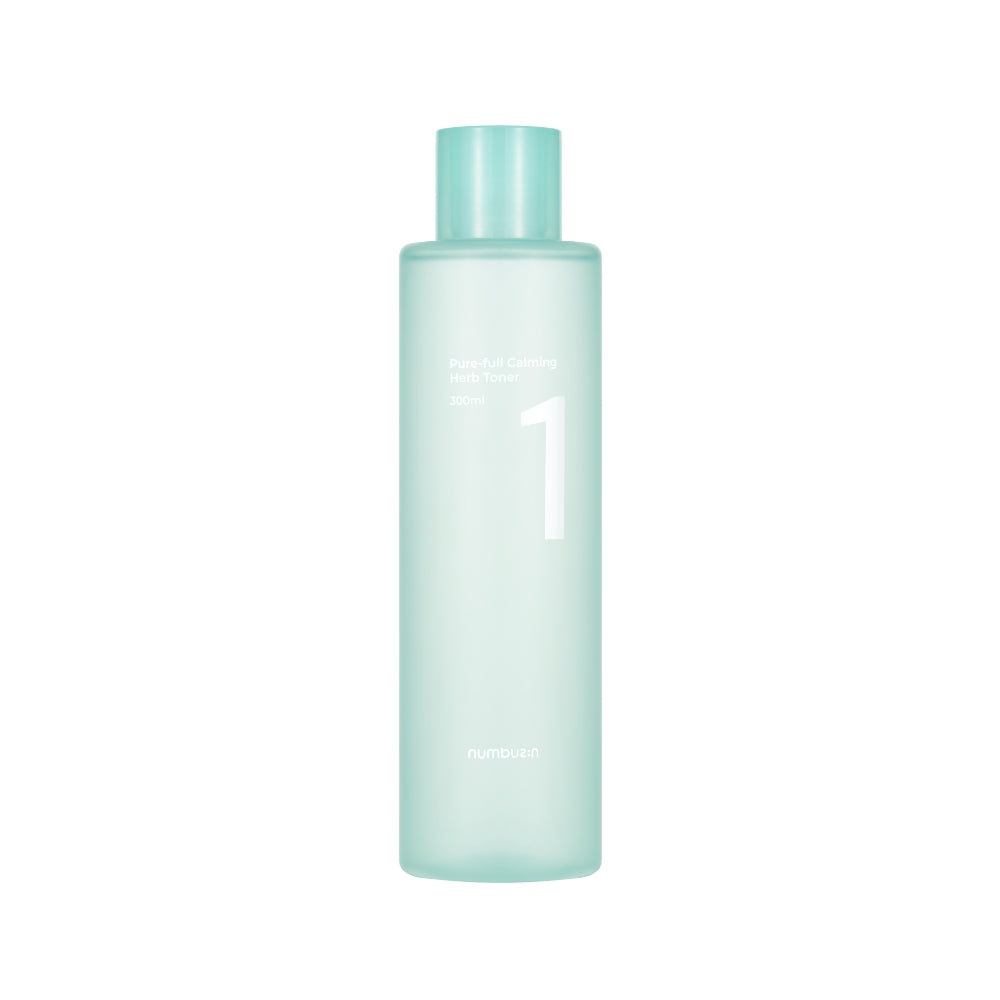 ProtoClinical k-beauty numbuzin No.1 Pure-full Calming Herb Toner 300ml single upright toner bottle centered on a clean white background.