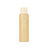 ProtoClinical k-beauty numbuzin No.3 Super Glowing Essence Toner 200ml shown as a single upright beige essence toner bottle centered on a light cream background