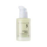 ProtoClinical k-beauty numbuzin No.5 Goodbye Blemish Serum 50ml single upright serum bottle centered on a pale yellow background.