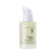 ProtoClinical k-beauty numbuzin No.5 Goodbye Blemish Serum 50ml single upright serum bottle centered on a pale yellow background.