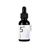 ProtoClinical k-beauty numbuzin No.5+ Vitamin Concentrated Serum 30ml single upright serum bottle centered on a pale yellow background.