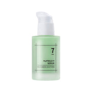 ProtoClinical k-beauty numbuzin No.7 Mild Green Soothing Serum 50ml single upright serum bottle centered on a soft white background.