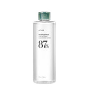 ProtoClinical k-beauty Anua Heartleaf 87 Low pH Deep Cleansing Water 500g single upright pale blue cleansing water bottle centered on a light background with soft peach side accents.