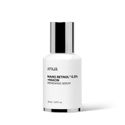 ProtoClinical k-beauty Anua Nano Retinol 0.3% + Niacin Renewing Serum 30ml single upright gray serum bottle centered on a white background with pale blue side shading
