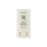ProtoClinical k-beauty [Beauty of Joseon] Matte sun stick : Mugwort + Camelia 18g (SPF50+ PA++++) single upright beige sun stick package centered on a light background.