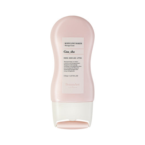 ProtoClinical k-beauty BeaumAnt Body Line Gua Sha Maker 150ml shown as a single pale pink body sculpting gel bottle with a cream base, front-facing label, and clean white background