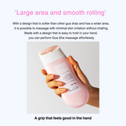ProtoClinical k-beauty BeaumAnt Body Line Gua Sha Maker 150ml single pale pink bottle centered between light blue side panels on a white background