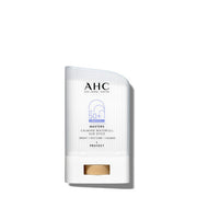 ProtoClinical k-beauty AHC Masters Calming Waterfull Sun Stick 22g (SPF50+/PA++++) single gray sun stick package centered on a white background with soft gray side shadows.