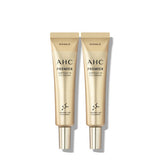 ProtoClinical k-beauty AHC Premier Ampoule In Eye Cream 35ml+35ml single upright beige eye cream tube centered on a white background