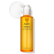 ProtoClinical k-beauty AHC Premier Vita 13 Melting Deep Cleansing Oil 200ml single pale yellow cleansing oil package centered on a light background with a blue upper-left accent.