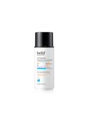 ProtoClinical k-beauty soft gray beauty product silhouette centered on a clean white background with pale side accents.
