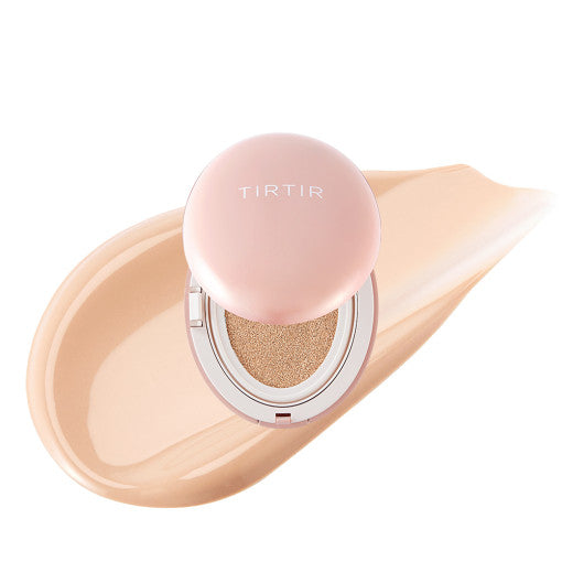 ProtoClinical k-beauty TIRTIR Mask Fit All Cover Pink Cushion [MINI] square mini cushion compact graphic with pink packaging tones on a light background