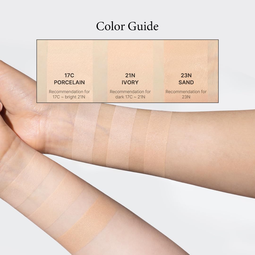 ProtoClinical k-beauty TIRTIR Mask Fit Aura Cushion [MINI] square cushion compact detail graphic with pink-beige case tones and a light background