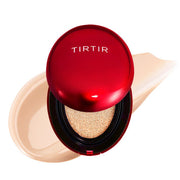 ProtoClinical k-beauty TIRTIR Mask Fit Red Cushion square red cushion compact graphic with deep red packaging tones on a light background