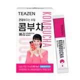 ProtoClinical k-beauty [TEAZEN] Kombucha Berry (10 Sticks) kombucha stick box packshot with berry-toned packaging on a light square background