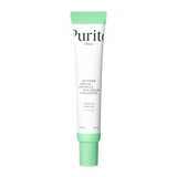 ProtoClinical k-beauty [PURITO SEOUL] Wonder Releaf Centella Eye Cream Unscented 30ml benefit graphic with two informational panels on a light background.