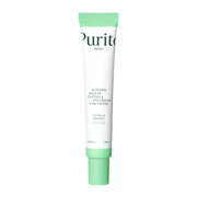 ProtoClinical k-beauty [PURITO SEOUL] Wonder Releaf Centella Eye Cream Unscented 30ml benefit graphic with two informational panels on a light background.
