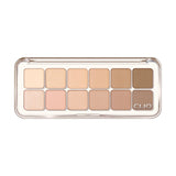 ProtoClinical k-beauty soft peach horizontal beauty graphic with pale blue corner accents on a light background.