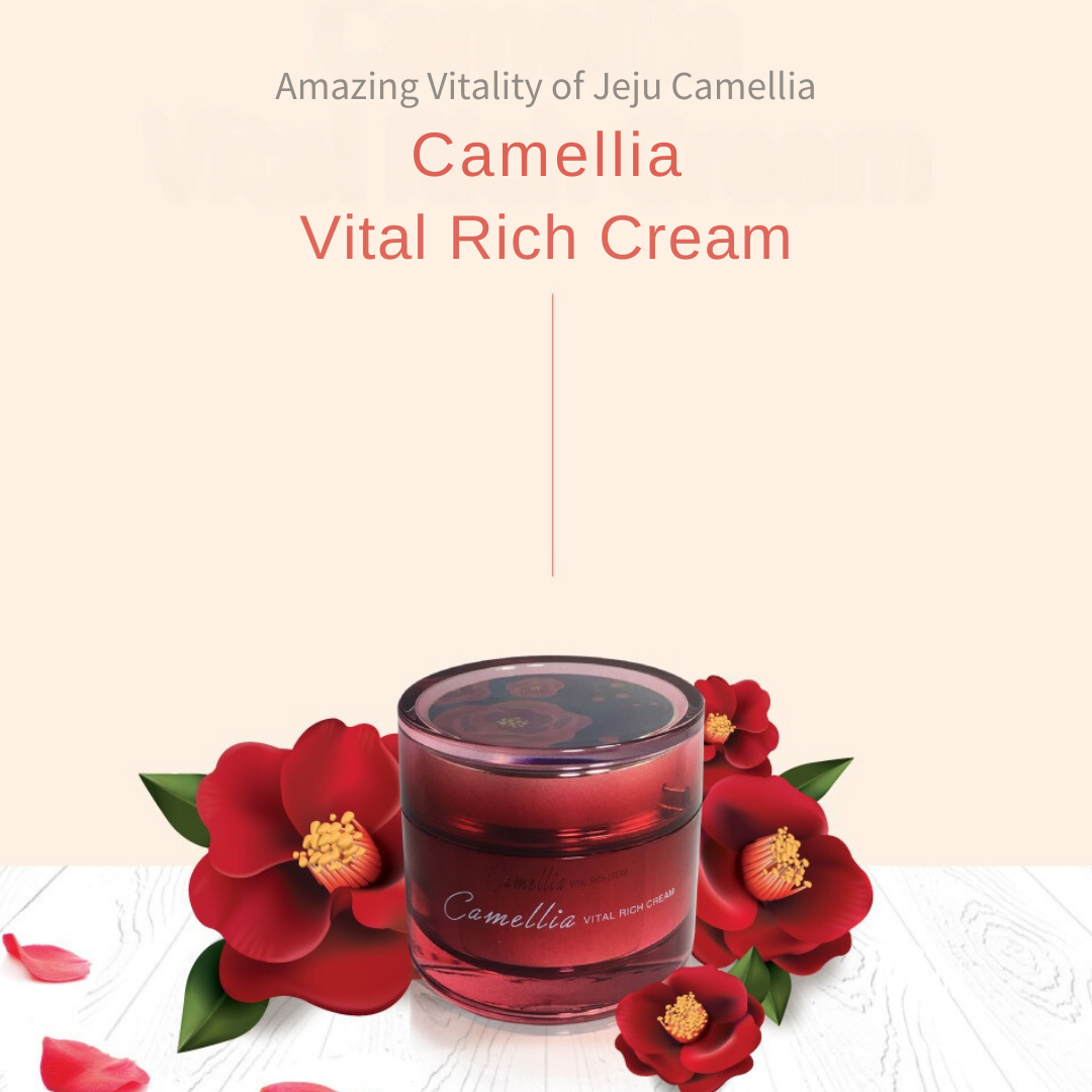 ProtoClinical k-beauty warm beige beauty product silhouette with a dark reddish lower section on a light background.