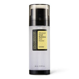 ProtoClinical k-beauty COSRX Advanced Snail Radiance Dual Essence 80ml single upright essence bottle centered on a white background with pale gold packaging