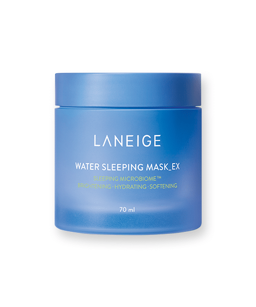 ProtoClinical k-beauty LANEIGE Water Sleeping Mask EX 70ml single cobalt blue jar with a matte lid centered on a clean white background