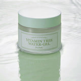ProtoClinical k-beauty I'm from Vitamin Tree Water-Gel 75g single round green jar centered on a pale lavender background with soft mint shading
