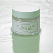 ProtoClinical k-beauty I'm from Vitamin Tree Water-Gel 75g single round green jar centered on a pale lavender background with soft mint shading