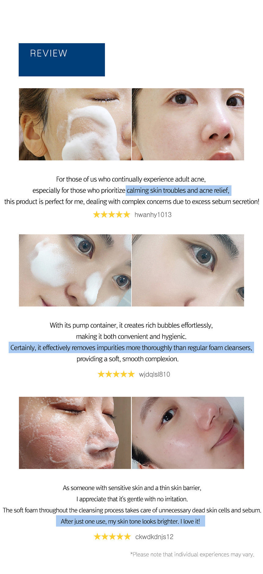 ProtoClinical k-beauty 12GRABS My BHA Foaming Cleanser 200ml in a vertical cleanser information graphic with a beige package, blue callout blocks, and a white background