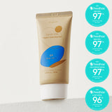 ProtoClinical k-beauty 12GRABS Vegan Comforting Sun 50ml single sunscreen package in a square packshot on a light background.
