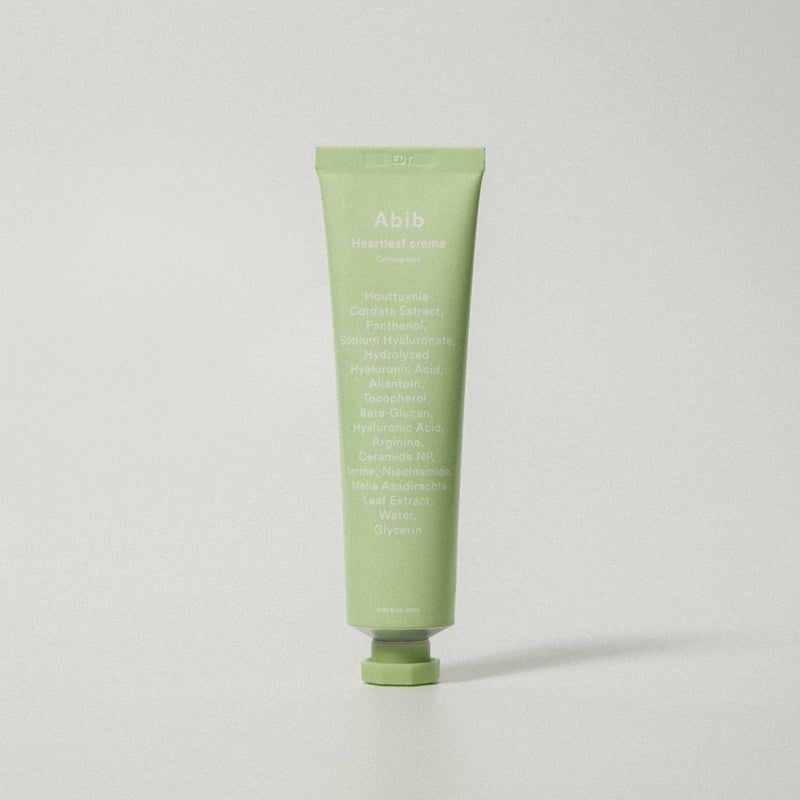 ProtoClinical k-beauty Abib Heartleaf crème Calming tube 75ml shown on a light background.