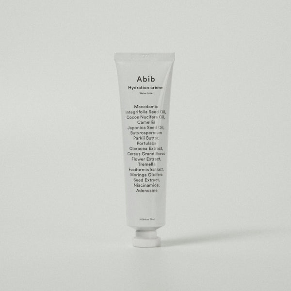 ProtoClinical k-beauty Abib Hydration créme Water tube 75ml single cream tube packaging on a clean white background