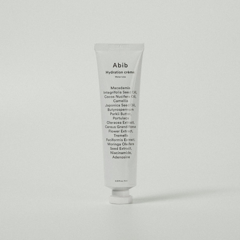 ProtoClinical k-beauty Abib Hydration créme Water tube 75ml single cream tube packaging on a clean white background