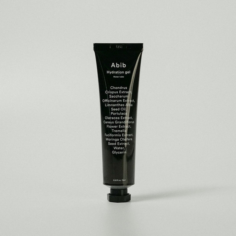 ProtoClinical k-beauty Abib Hydration gel water tube 75ml single gel tube packaging on a clean white background