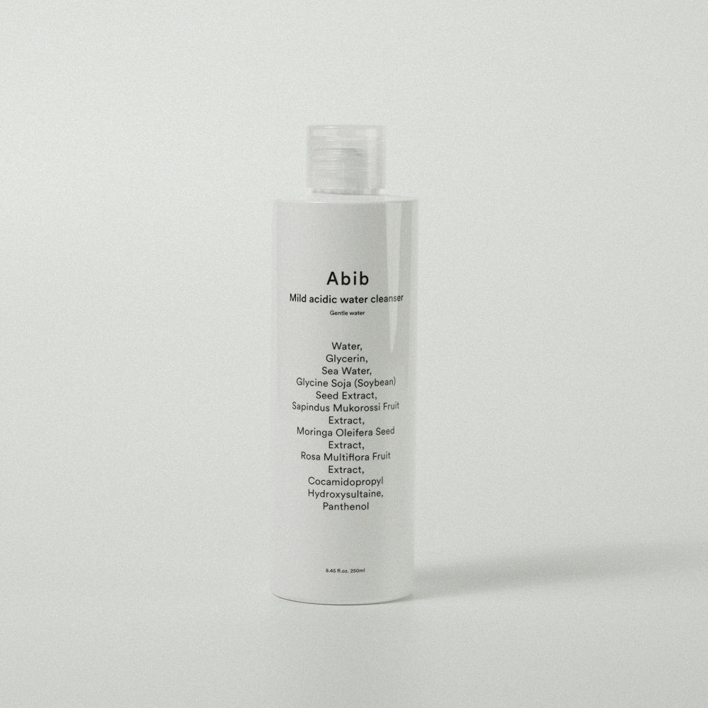 ProtoClinical k-beauty Abib Wild acidic water cleanser Gentle Water 250ml single front-facing cleanser bottle centered on a clean white background