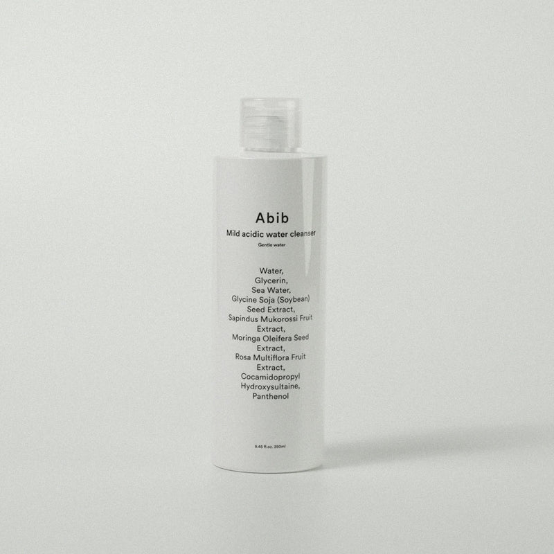 ProtoClinical k-beauty Abib Wild acidic water cleanser Gentle Water 250ml single front-facing cleanser bottle centered on a clean white background