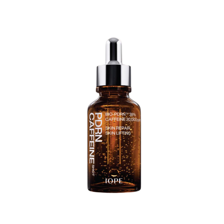 ProtoClinical k-beauty IOPE PDRN Caffeine Shot Ampoule 30ml product image on a light background.